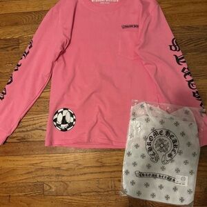 Chrome hearts Pink and black Long Sleeve